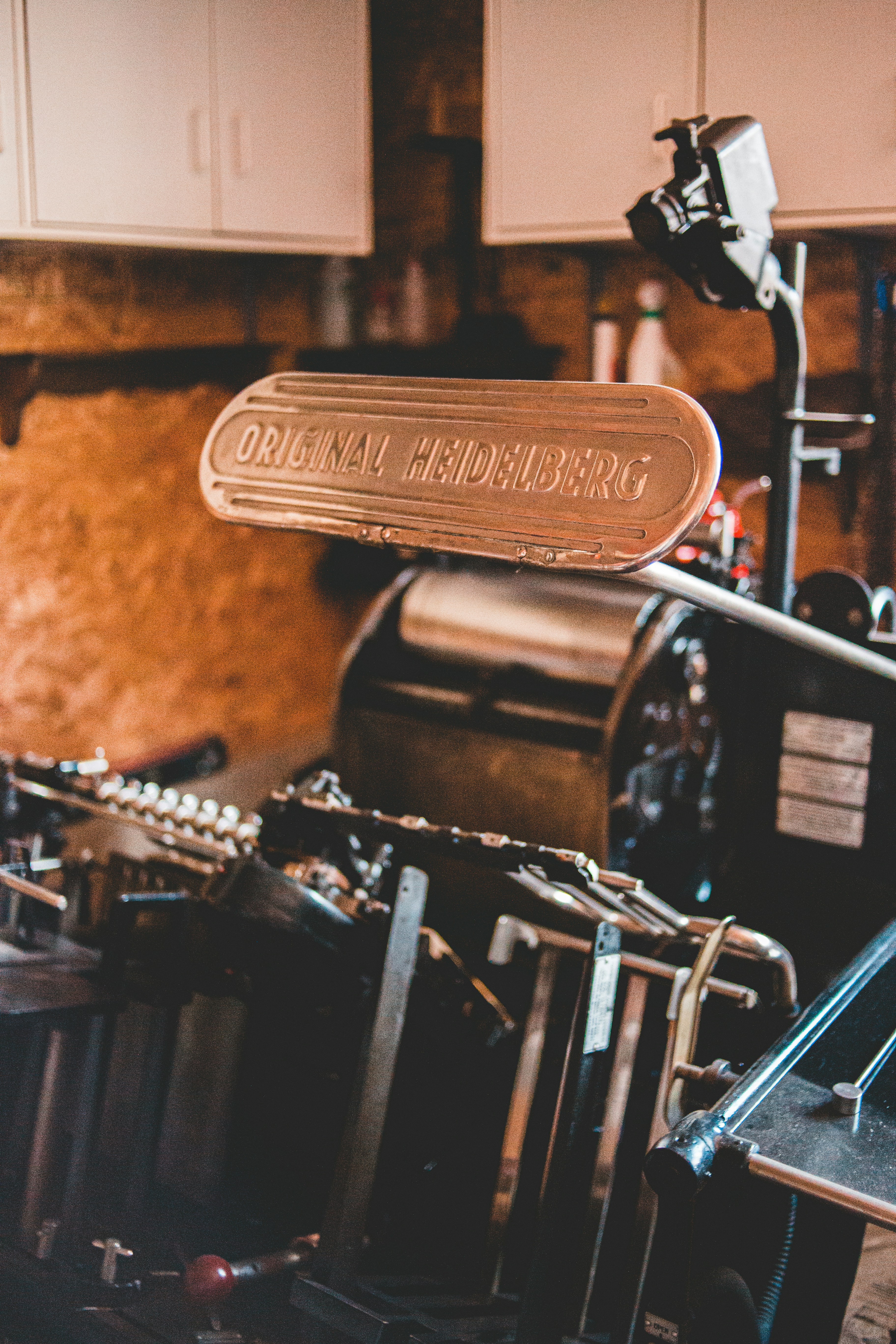 Heidelberg offset printing press in operation
